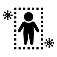 Immunity and strong icon concept in black filled color vector