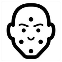 Dermatitis and allergic icon concept in black filled color vector