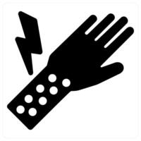 Rash and allergic icon concept in black filled color vector