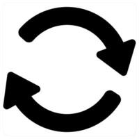 Change and direction icon concept in black filled color vector