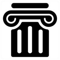 Podium and speeck icon concept in black filled color vector