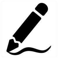Drawing and paint icon concept in black filled color vector