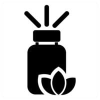 Aromatherapy and diffuser icon concept in black filled color vector