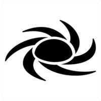Black hole and orbit icon concept in black filled color vector