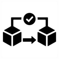 Transaction and transfer icon concept in black filled color vector