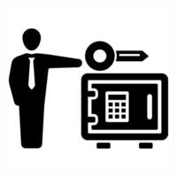 Proof Of Stake icon concept in black filled color vector