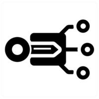 Encryption and security icon concept in black filled color vector