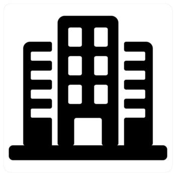 Building and architect icon concept in black filled color vector