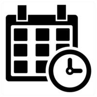 Schedule and appointment concept in black filled color vector