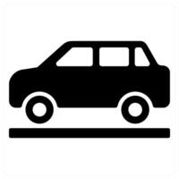 Vehicle and transport icon concept in black filled color vector