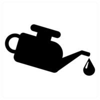 Oil and gasoline icon concept in black filled color vector
