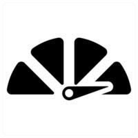 Gauge and dashboard icon concept in black filled color vector