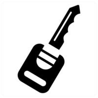 Car Key and bike icon concept in black filled color vector