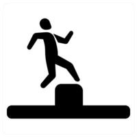 Obstacle and building icon concept in black filled color vector