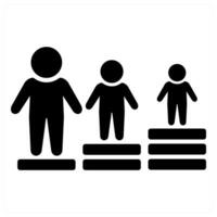 Equity and community icon concept in black filled color vector