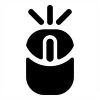 Mouse and cursor icon concept in black filled color vector