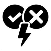 Argument and conflict icon concept in black filled color vector