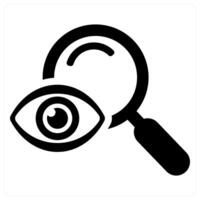 Observation and view icon concept in black filled color vector