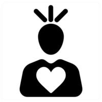 Donor and donate icon concept in black filled color vector
