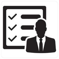 Business Activity and management icon concept in black filled color vector