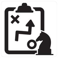Strategy and planning icon concept in black filled color vector