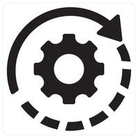 Optimization icon concept in black filled color vector