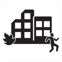 Attack and battle icon concept in black filled color vector