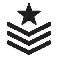 Army Badge and military icon concept in black filled color vector