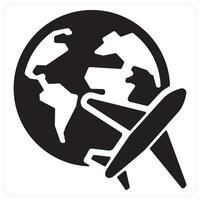 Travel and camping icon concept in black filled color vector