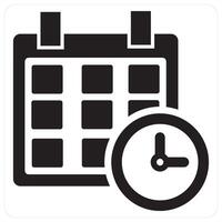 Schedule icon concept in black filled color vector