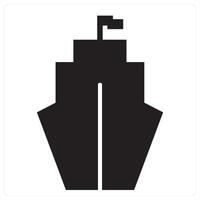 Cruise and water icon concept in black filled color vector