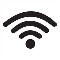 WIFI icon concept in black filled color vector