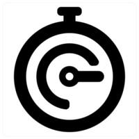 Stopwatch and watch icon concept in black filled color vector
