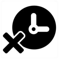 Deadline Failed and tired icon concept in black filled color vector