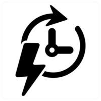 Rapid and time icon concept in black filled color vector