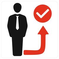 Act and protactive icon concept in red filled color vector