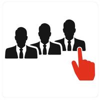 Assign profile icon concept in red filled color vector