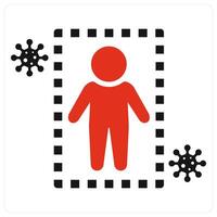 Immunity and strong icon concept in red filled color vector