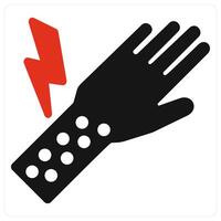 Rash and allergic icon concept in red filled color vector