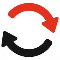 Change and direction icon concept in red filled color vector