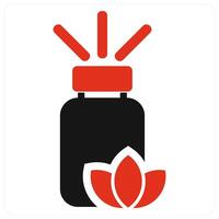Aromatherapy and diffuser icon concept in red filled color vector
