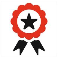 Identity and success icon concept in red filled color vector