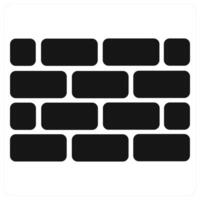 Wall and build icon concept in red filled color vector