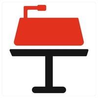 Keynote and presentation icon concept in red filled color vector
