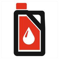 Oil Canister and can icon concept in red filled color vector