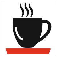 Espresso and coffee icon concept in red filled color vector