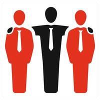 Friendship and support icon concept in red filled color vector