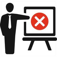Identifying Errors and appearance icon concept in red filled color vector