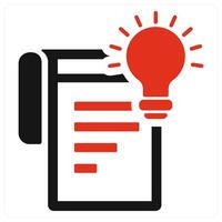 Concept and creation icon concept in red filled color vector