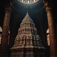 A large temple with a large tower inside photo